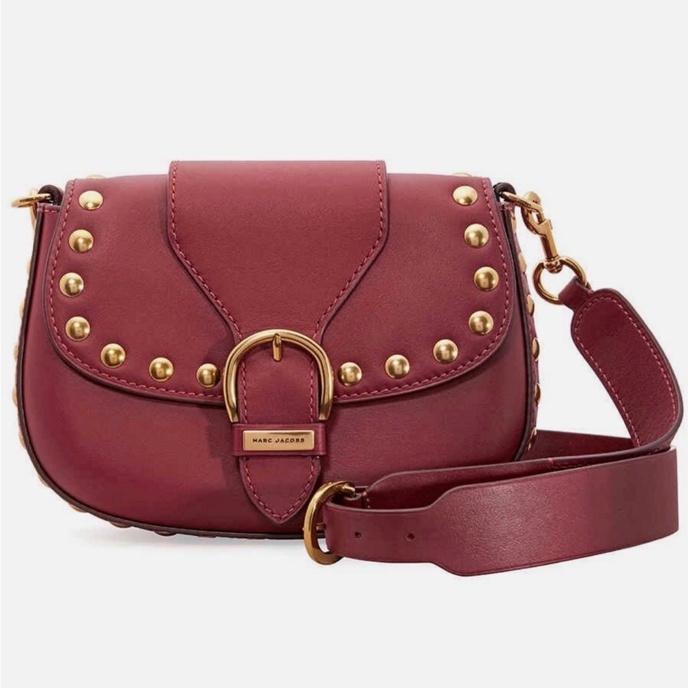 Marc Jacobs Studded Navigator Shoulder Bag - Cabernet